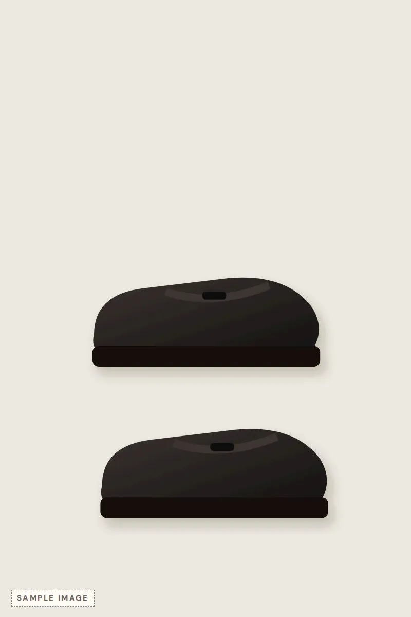 Pair of black chunky-soled penny loafers
