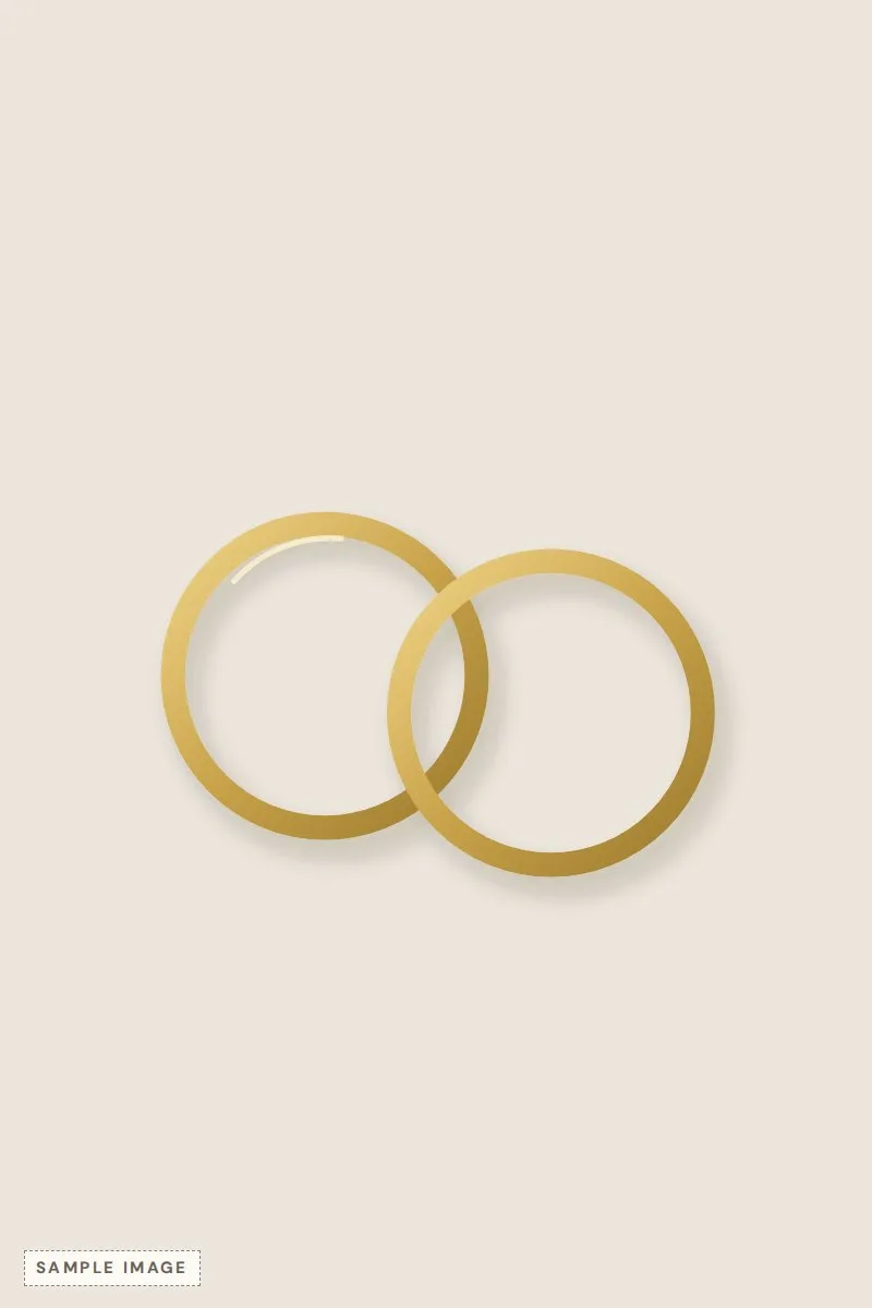 Pair of medium gold hoop earrings