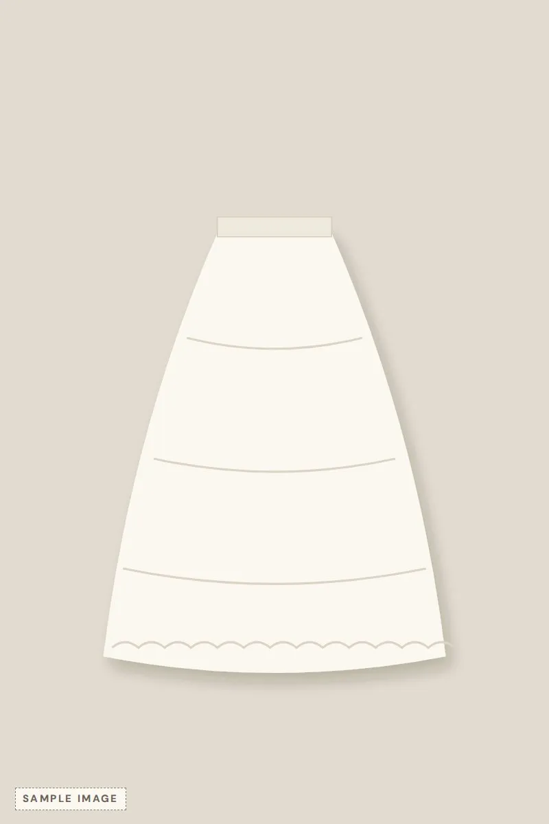 White layered tulle petticoat